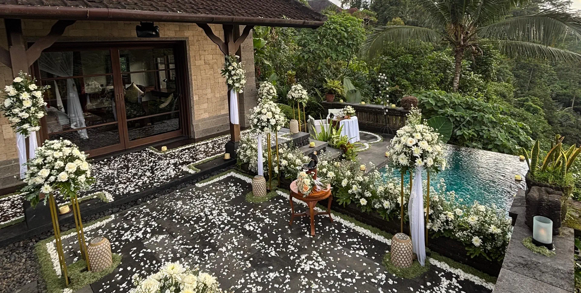 Wedding proposal setup